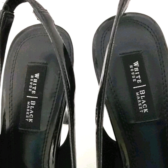 Elegant Black and Cream Women's Slingback Heels - Picture 3 of 15